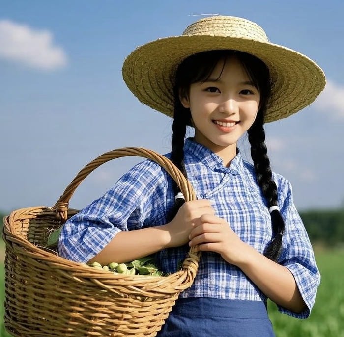 Ảnh gái quê chân chất tối giản