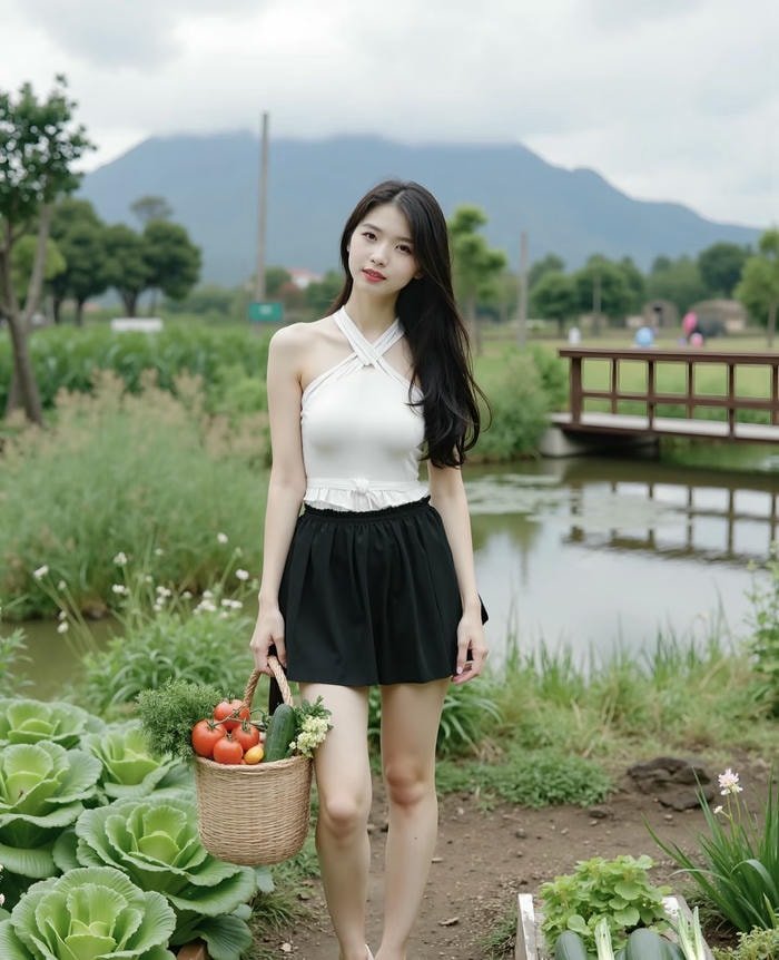 Hình gái quê duyên dáng