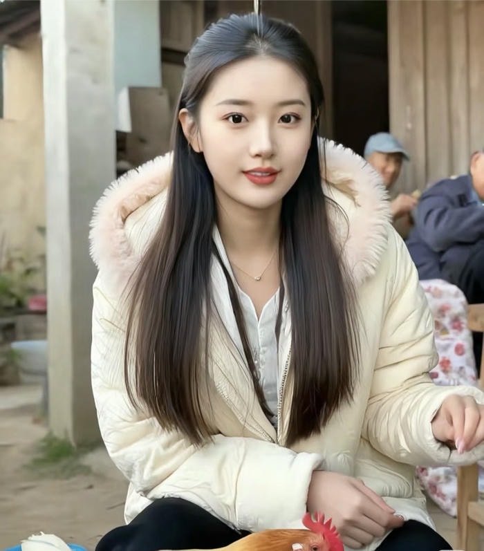 Hình gái quê với nụ cười hiền