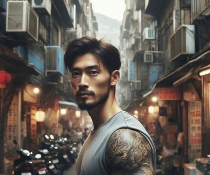 Hình trai đẹp có hình xăm cá tính