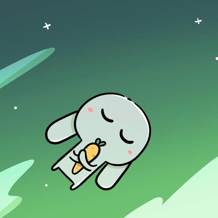 ảnh avatar thỏ bảy màu