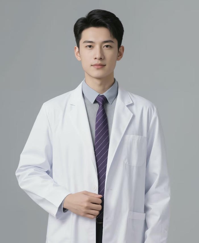 ảnh bác sĩ đẹp trai đứng trước cửa bệnh viện