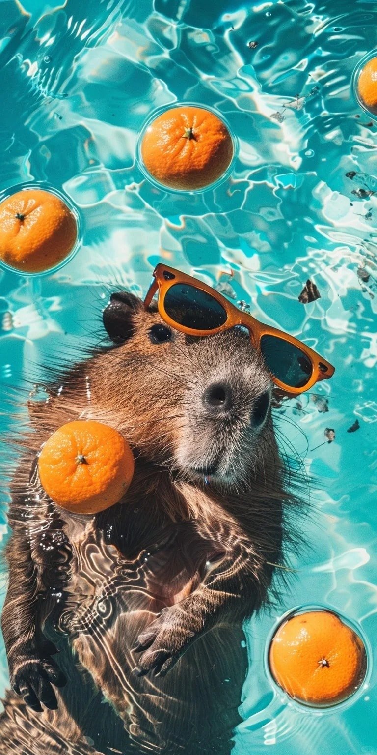 ảnh capybara gia đình
