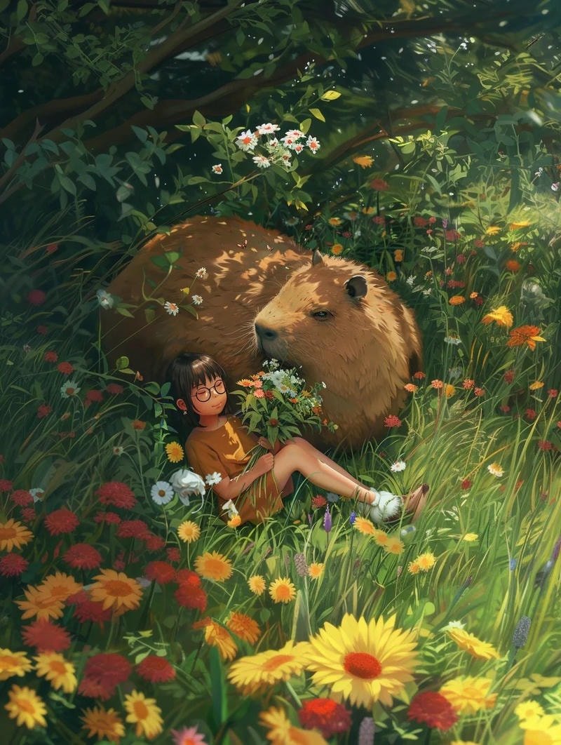 ảnh capybara nền máy tính