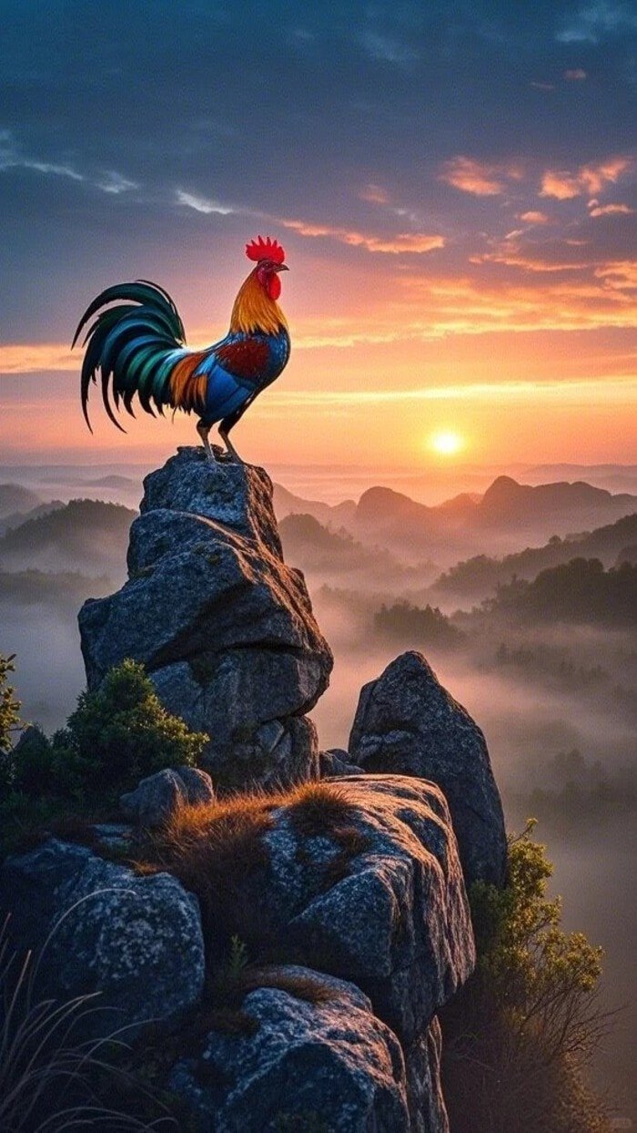 ảnh gà trống chụp cận cảnh