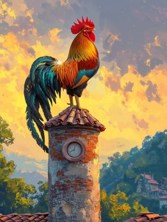 ảnh gà trống chụp gần