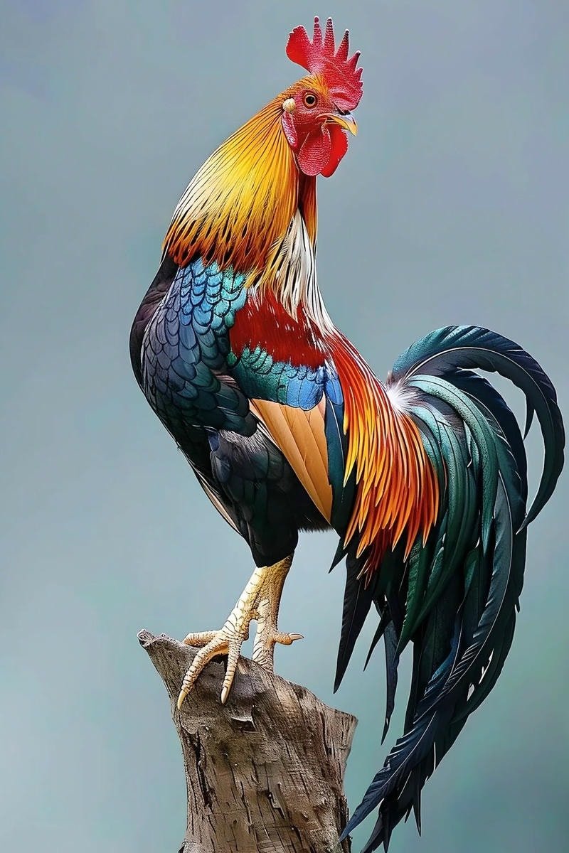 ảnh gà trống đầy màu sắc