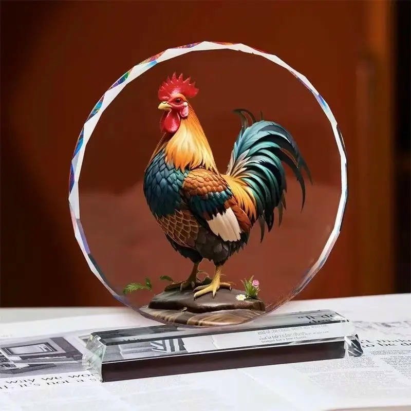 ảnh gà trống nền vàng