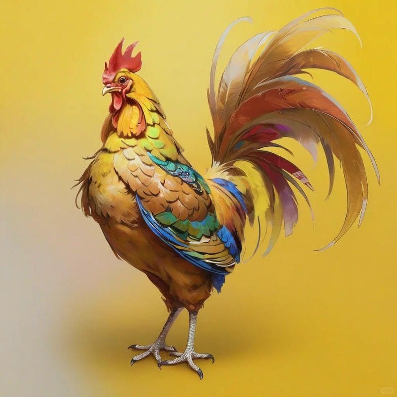 ảnh gà trống nghệ thuật