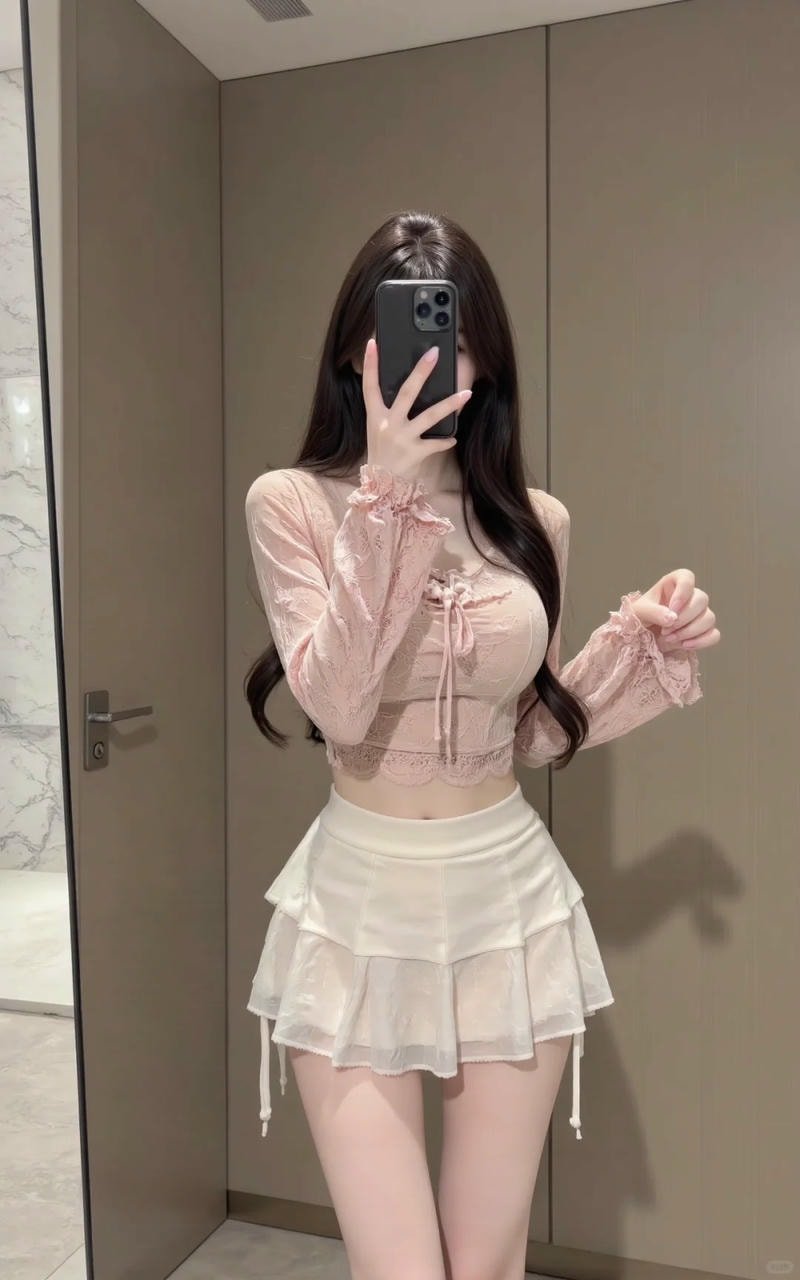 ảnh gái xinh chụp gương cá tính