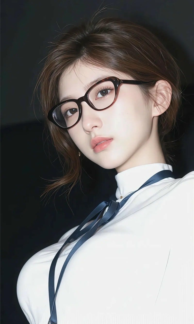 ảnh gái xinh đeo kính chill