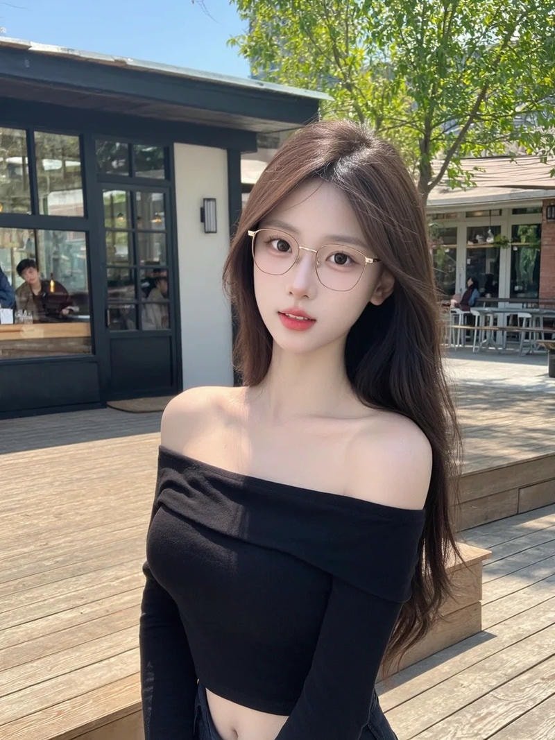 ảnh gái xinh đeo kính dễ thương học đường