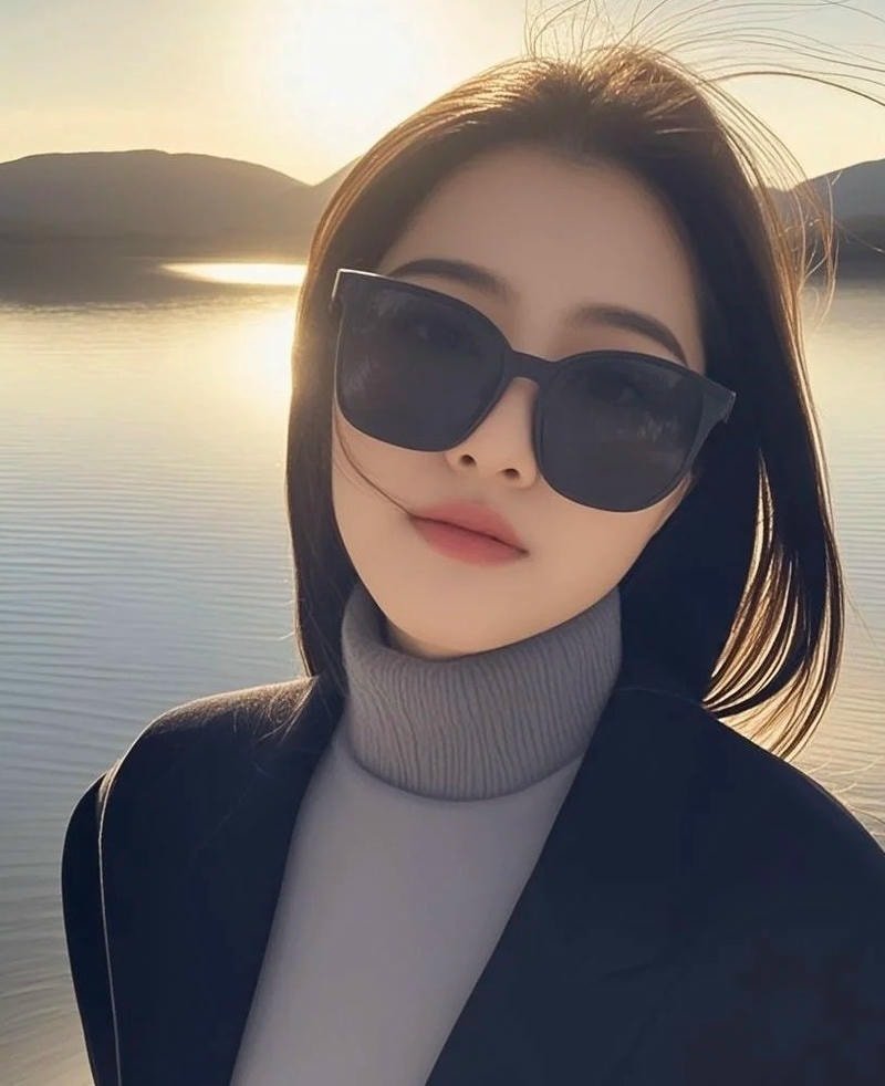 ảnh gái xinh đeo kính ngầu