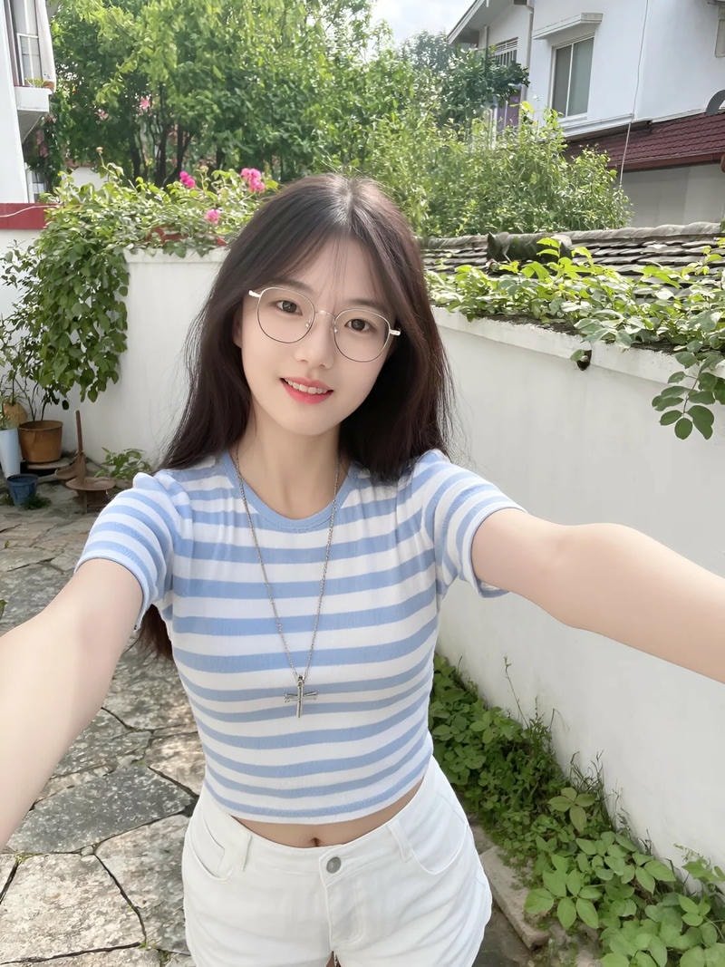 ảnh gái xinh đeo kính thời trang