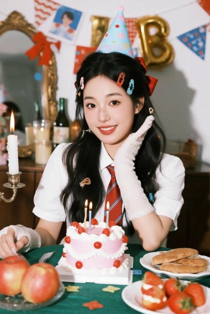 ảnh gái xinh sinh nhật sang trọng