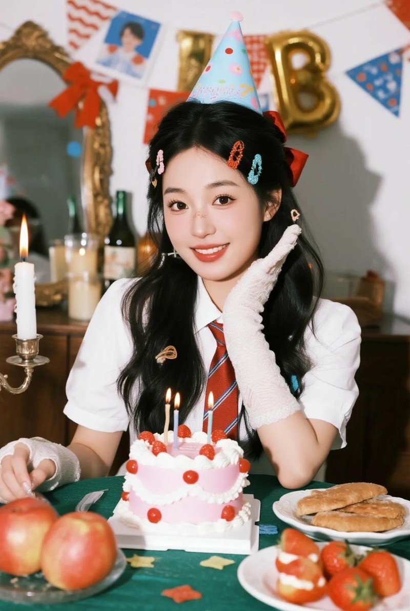 ảnh gái xinh sinh nhật sang trọng
