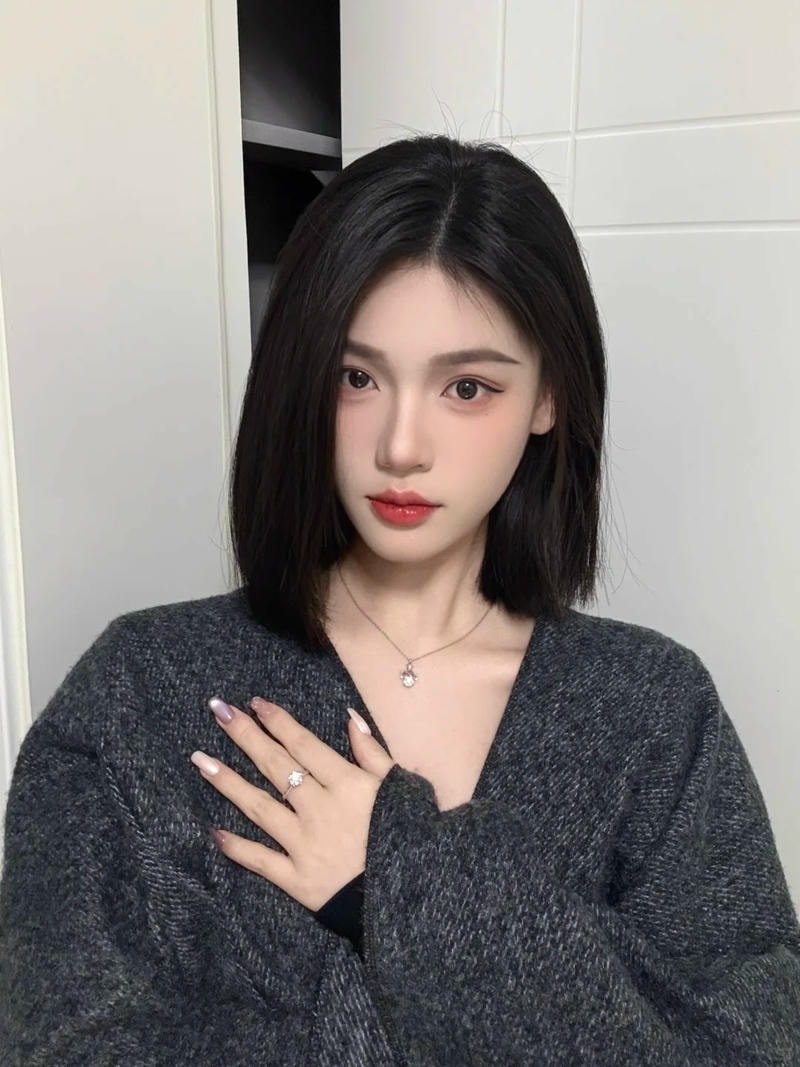 ảnh gái xinh tóc ngang vai xinh đẹp 2k3