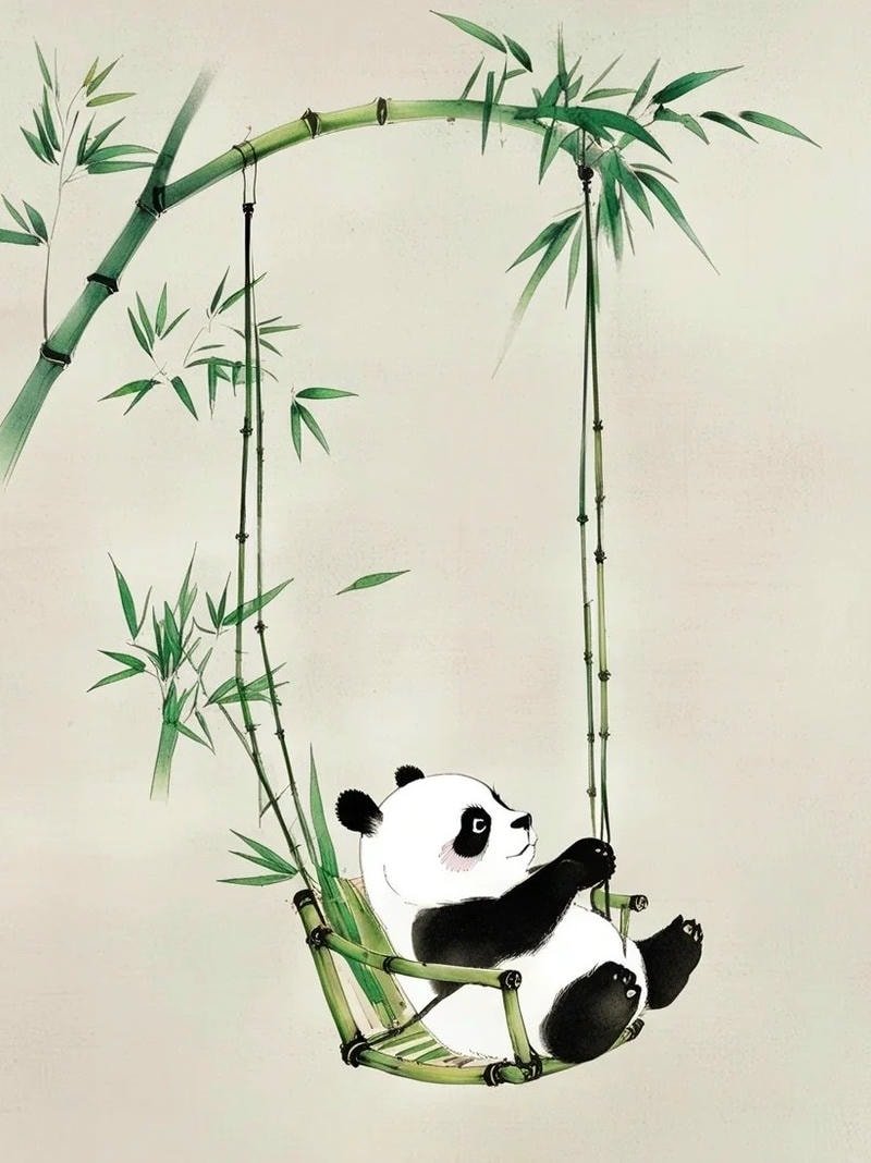 ảnh gấu trúc dễ thương ngoài trời