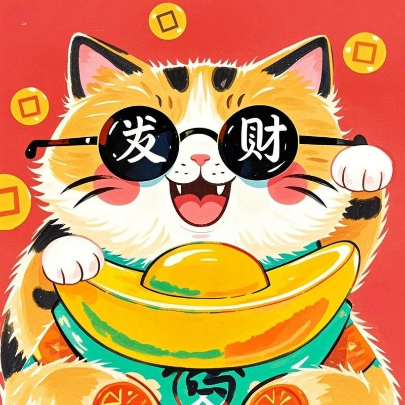 ảnh mèo thần tài nền tiktok