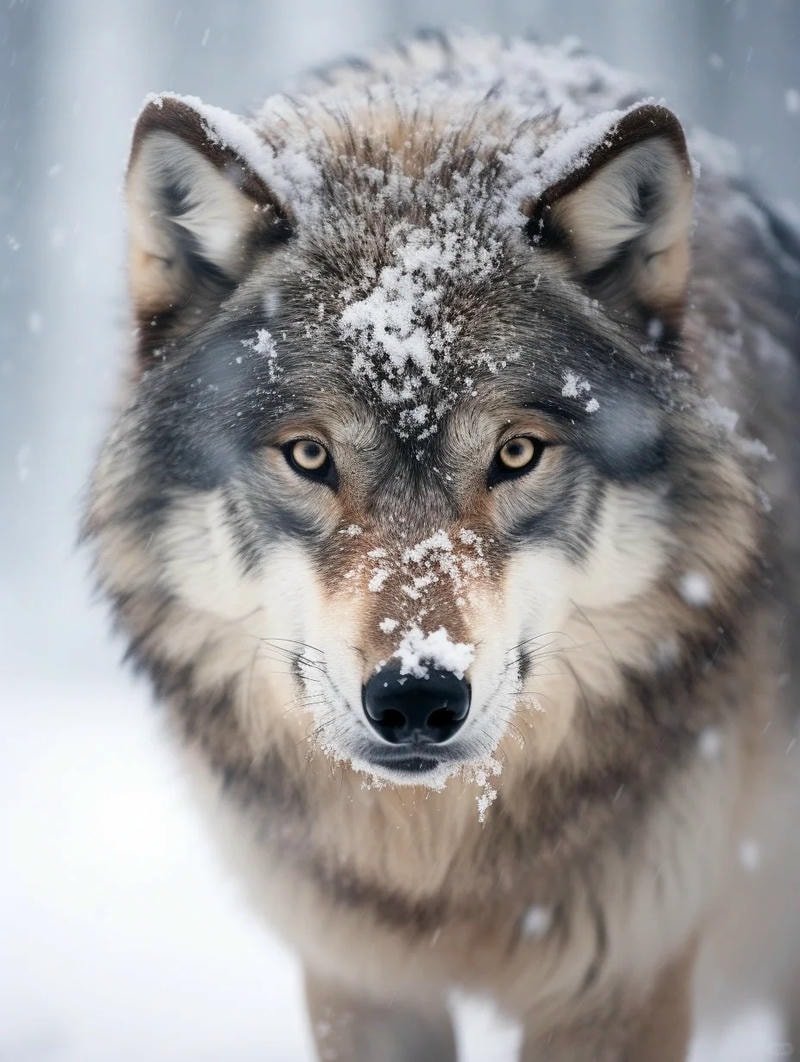 ảnh sói tuyết