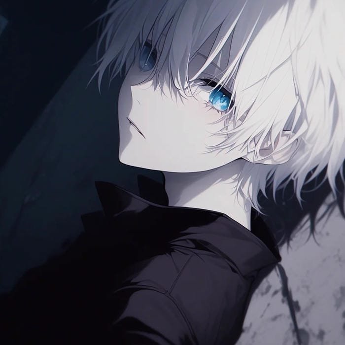 avatar anime đen trắng boy