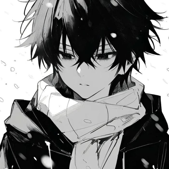 avatar anime đen trắng đẹp nhất