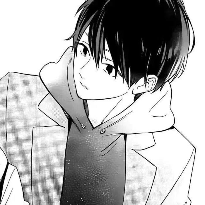 avatar anime đen trắng đôi