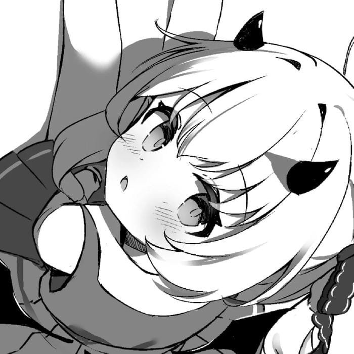 avatar anime đen trắng nữ