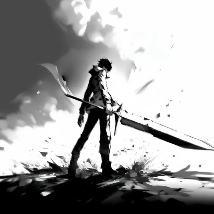 avatar anime đen trắng u buồn