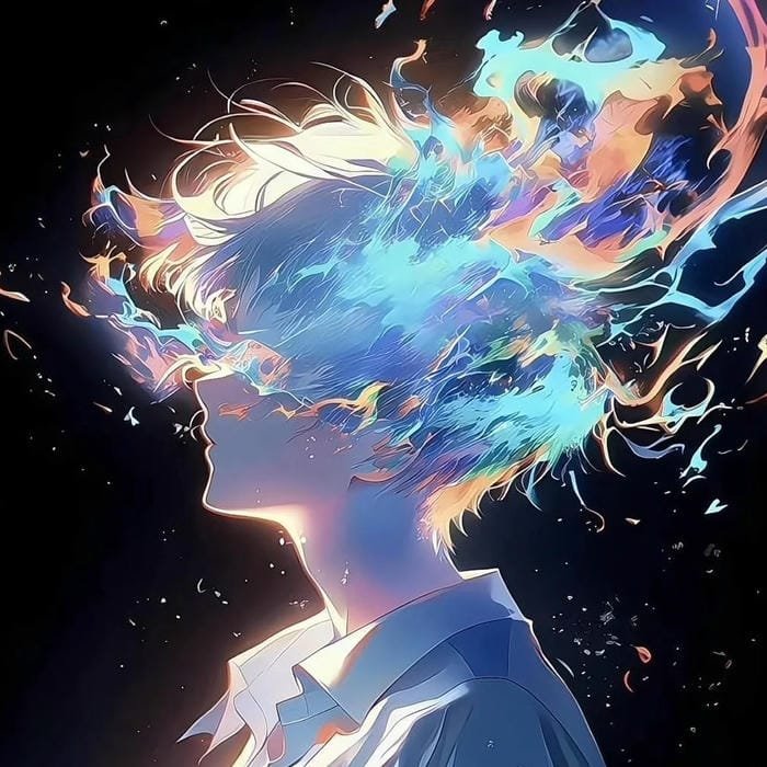 avatar anime nam tóc trắng