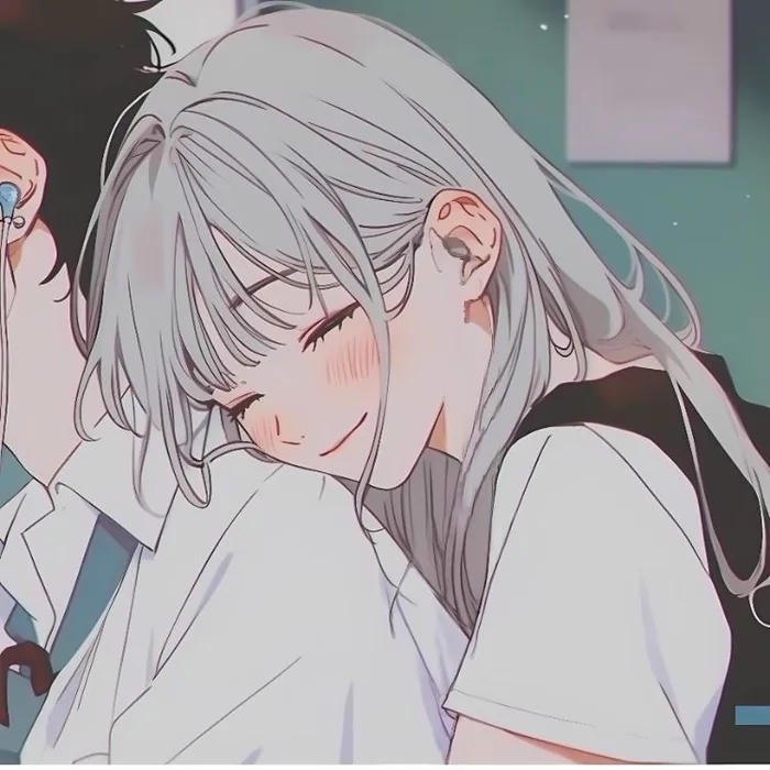 avatar đôi anime hạnh phúc nữ