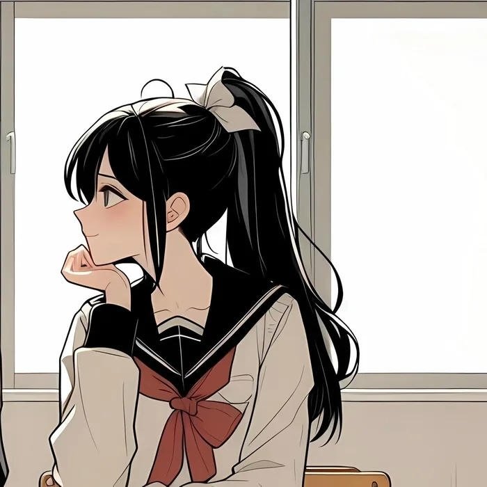 avatar đôi anime học sinh nữ