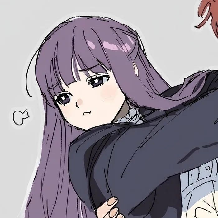 avatar đôi anime ngại ngùng nữ