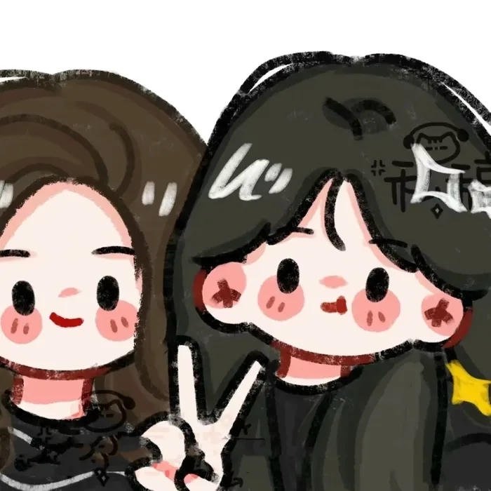 avatar đôi bạn thân selfie đôi