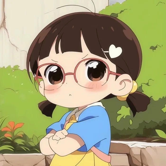 avatar đôi chibi em bé nữ