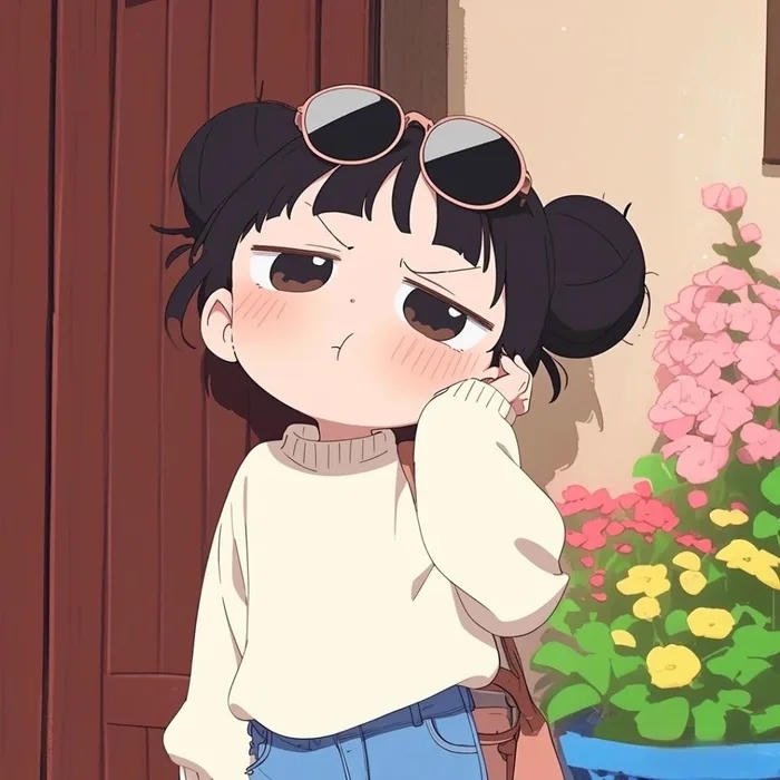 avatar đôi chibi ngầu cute nữ