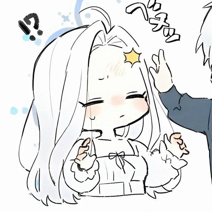 avatar đôi chibi siêu cute nữ