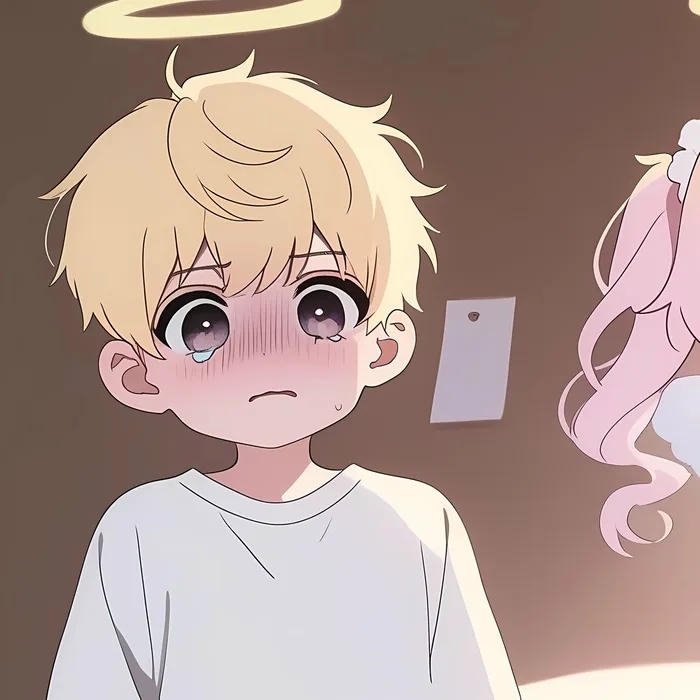 avatar đôi chibi thiên thần nam