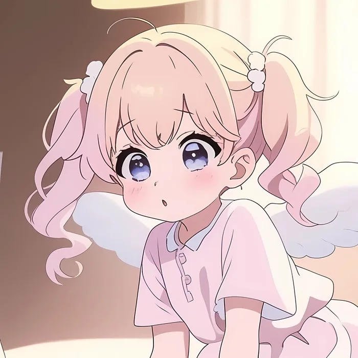 avatar đôi chibi thiên thần nữ