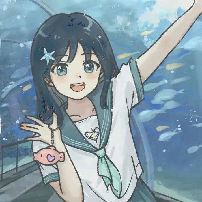 avatar đôi cho 2 người thủy cung nữ