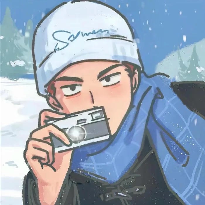 avatar đôi cho 2 người trượt tuyết nam