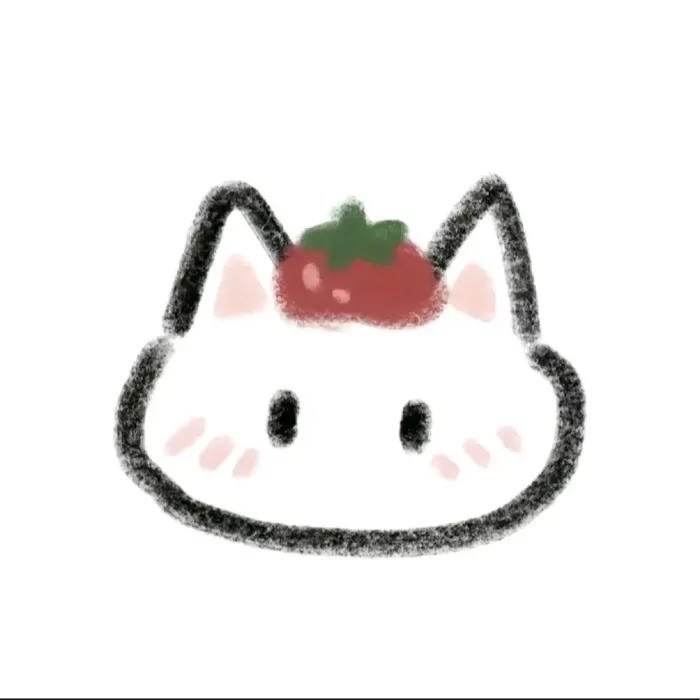 avatar đôi cute mèo đội cà chua nữ