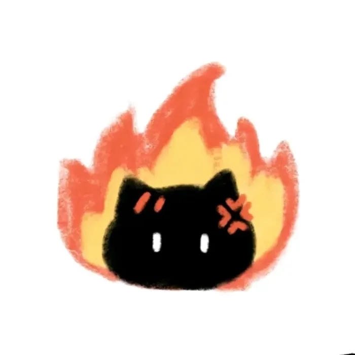 avatar đôi cute mèo tức giận nữ