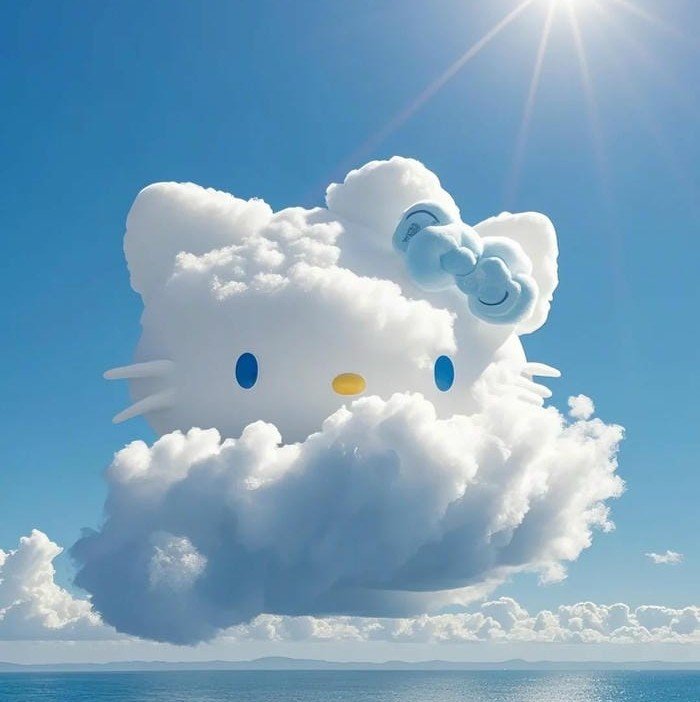 avatar hello kitty dễ thương đám mây