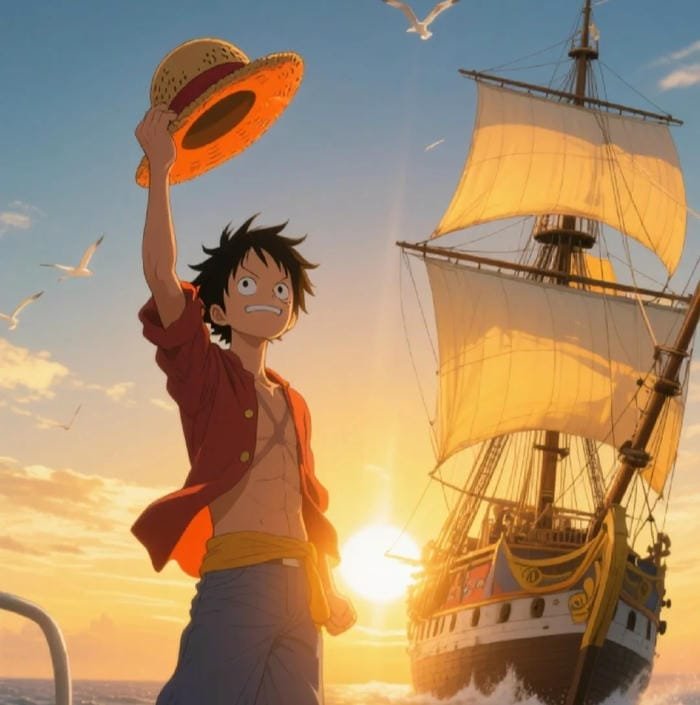 avatar luffy tự tin