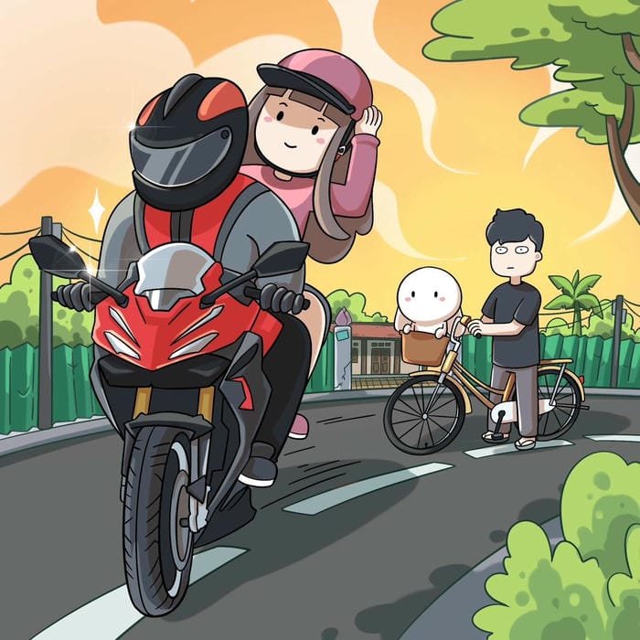 avatar thỏ bảy màu buồn rầu