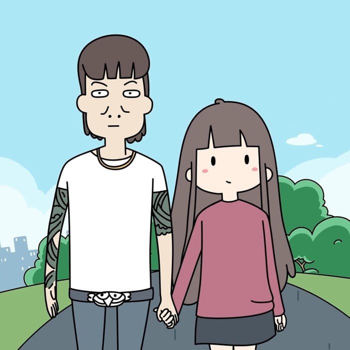 avatar thỏ bảy màu cặp đôi