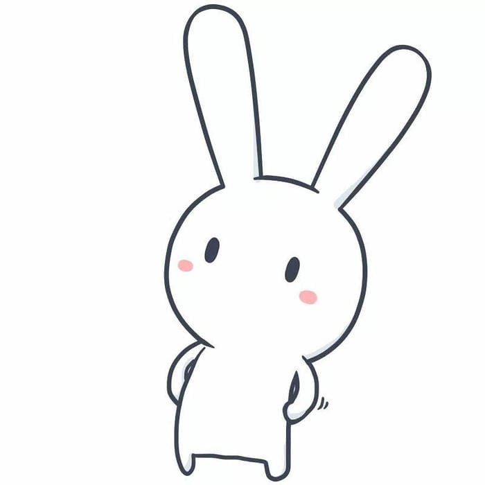 avatar thỏ bảy màu cute ngộ nghĩnh