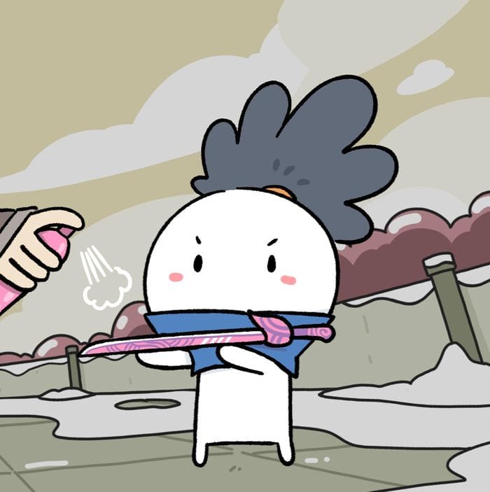 avatar thỏ bảy màu cute