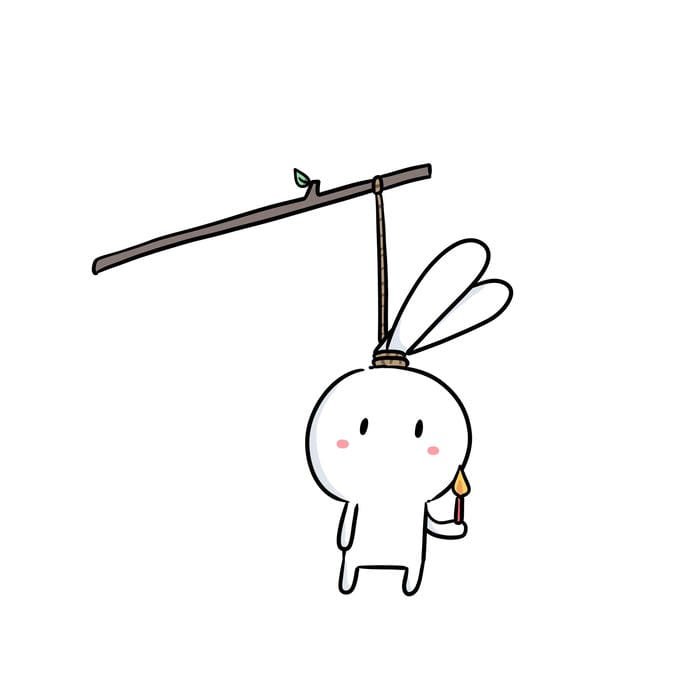 avatar thỏ bảy màu meme